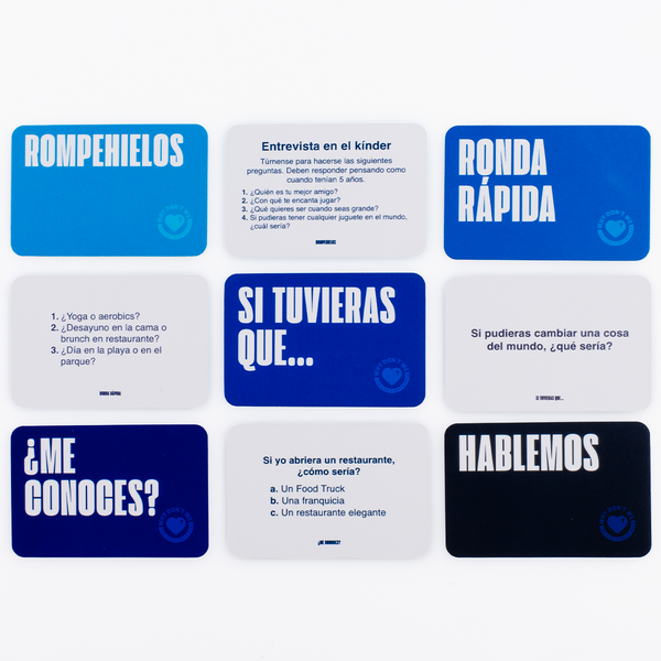 Tarjetas de inicio de conversación para parejas y amigos