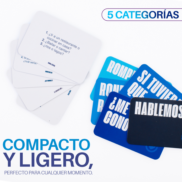 Primer plano de carta de Talk for Hours con pregunta de conversación